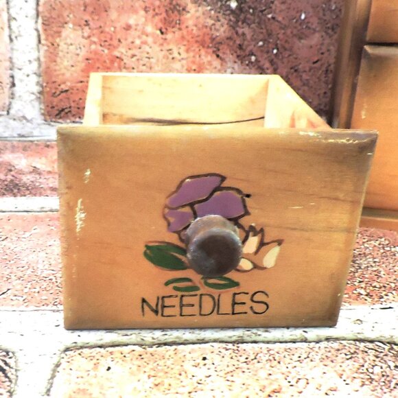 Vintage Hanging Sewing Cabinet 6 Drawer Shelf Home Decor Storage Crafts Japan - Picture 7 of 9